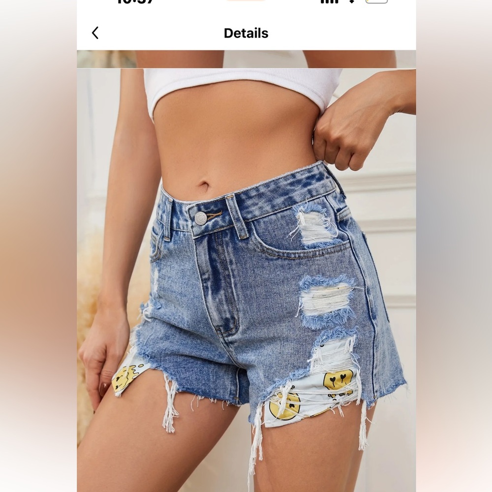 Melting Smile Trippy pocket shorts